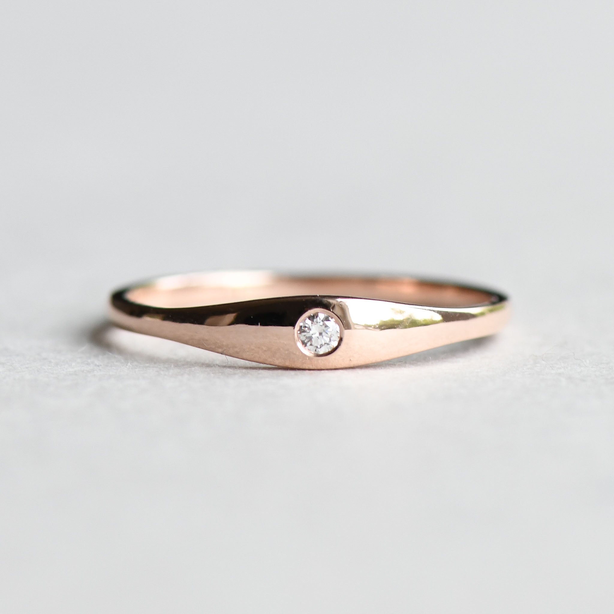 14k Diamond Ring Guard – Rose & Choc