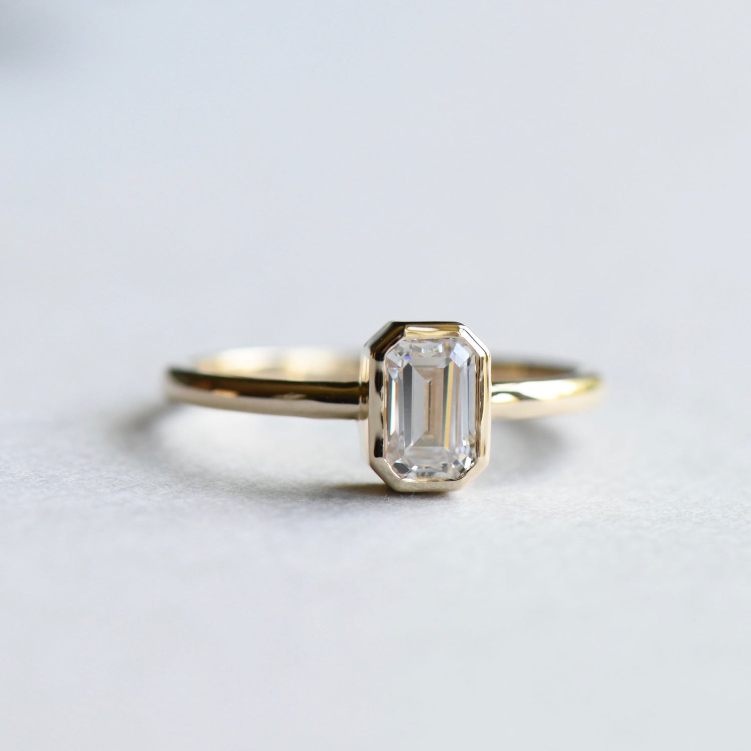 14k 0.5 Carat Emerald Cut Ring – Rose & Choc